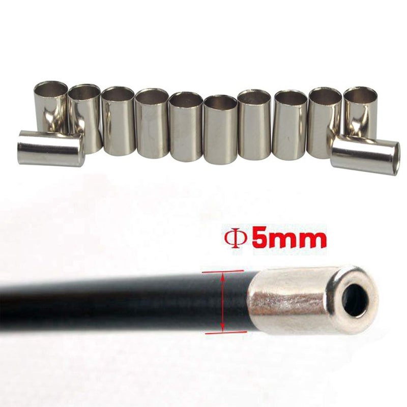 lasenersm 100 Pieces Bike Bicycle 5mm Brake Cable Housing Ferrule End Caps MTB Road Bike Accessary Part Replacement - Image 3